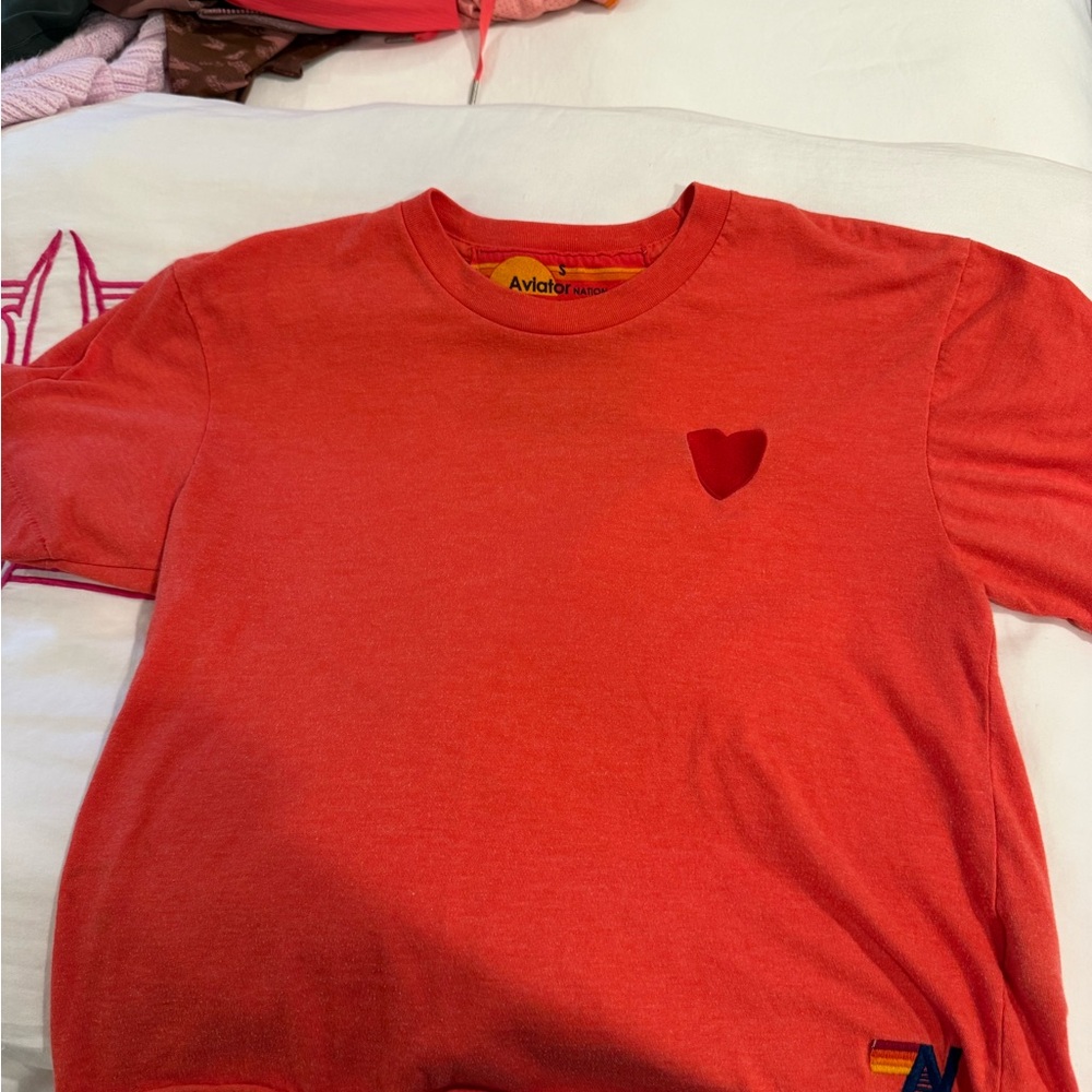 Aviator Nation Kids Coral Heart Tee